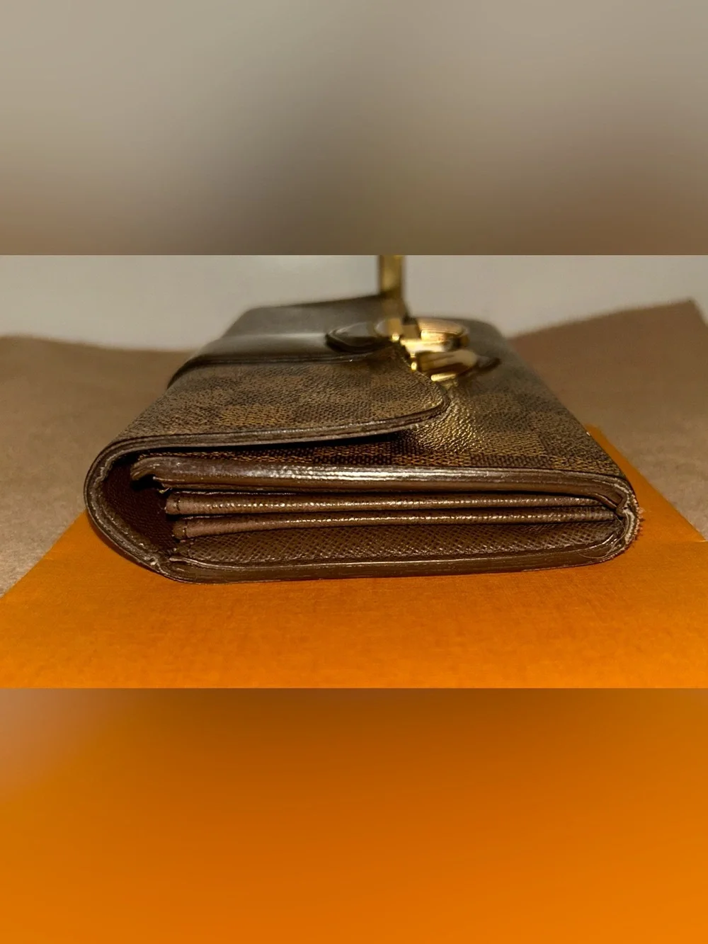 Louis Vuitton Damier Ebene Sistina Portefeuille Wallet.